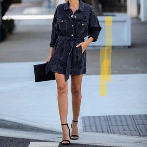 Distressed Denim Dress